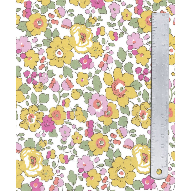 LIBERTY TANA LAWN - Betsy Baby Yellow - 1.8m x 140cm wide