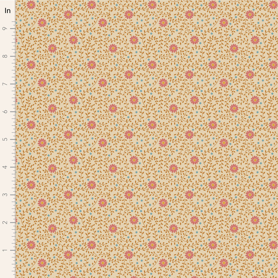 Tilda Sanctuary - 100568 Daisydream Tan - per 50cm