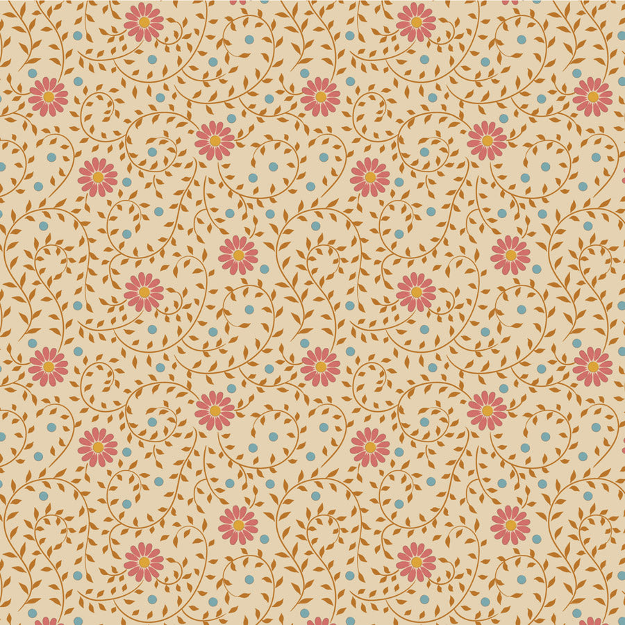 Tilda Sanctuary - 100568 Daisydream Tan - per 50cm
