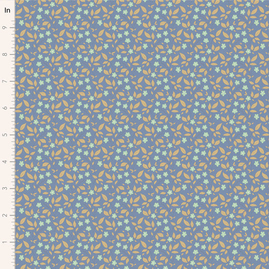 Tilda Sunday Brunch Tipsy - 110123 Blue  WAS $37 NOW $19 - a pre-cut 1 metre piece