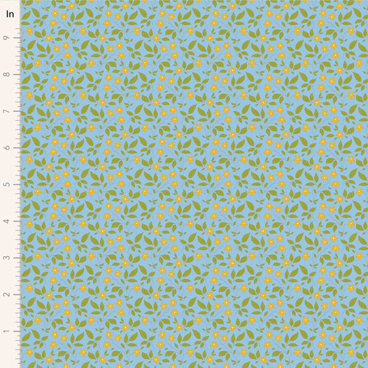 Tilda Sunday Brunch Tipsy - 110124 Sky - WAS $37 - NOW $19 - a pre-cut 1 metre piece