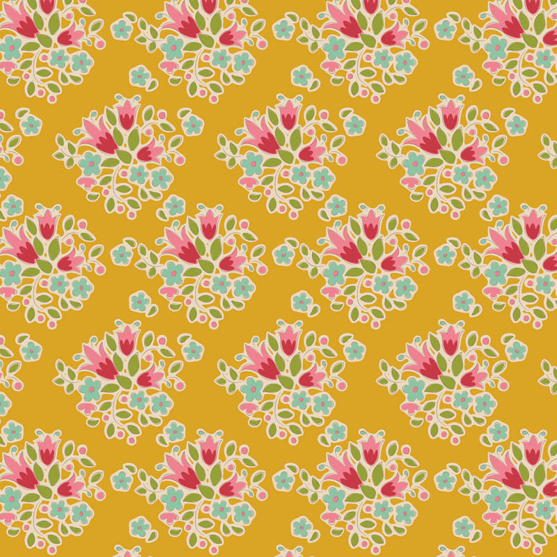 Tilda Creating Memories - 130117 Gracie Yellow - A pre-cut 1m piece.