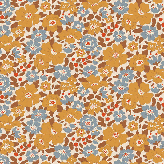 Tilda Creating Memories - 130142 Harper Saffron - WAS $37 NOW $19 - A pre-cut 1m piece.