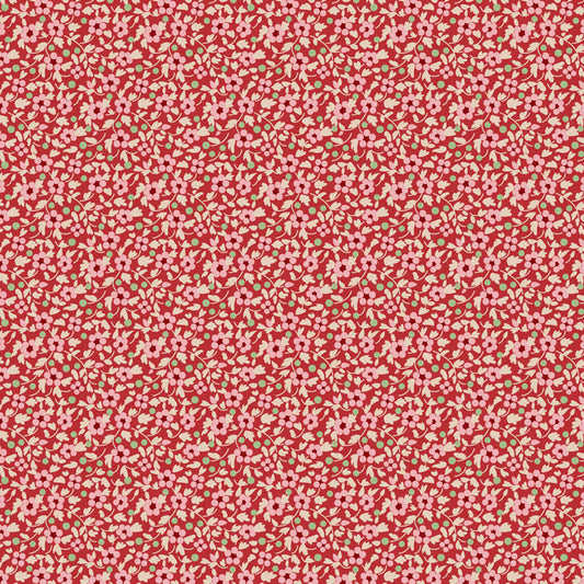 Tilda Creating Memories - 130149 Brie Red - WAS $37 NOW $19 - A pre-cut 1m piece.