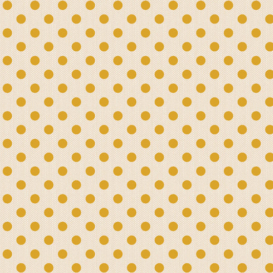 Tilda Creating Memories - 160064 Polkadot Yellow - WAS $37 NOW $19- A pre-cut 1m piece.