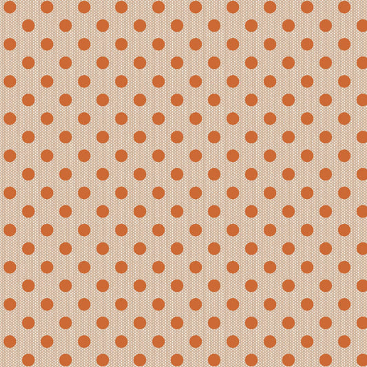 Tilda Creating Memories - 160078 Polkadot Ginger - WAS $37 NOW $19 - A pre-cut 1m piece.