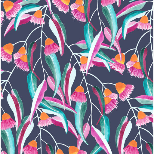 Among the Gum Trees Navy 3024D - per metre length