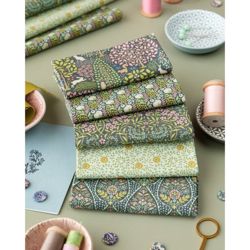 Tilda Sanctuary - Greygreen/Pistashio - 5 pieces each 30cm x 55 cm (Equivalent to 75cm)