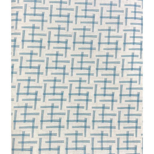 Blue Lines on Cream - 5m