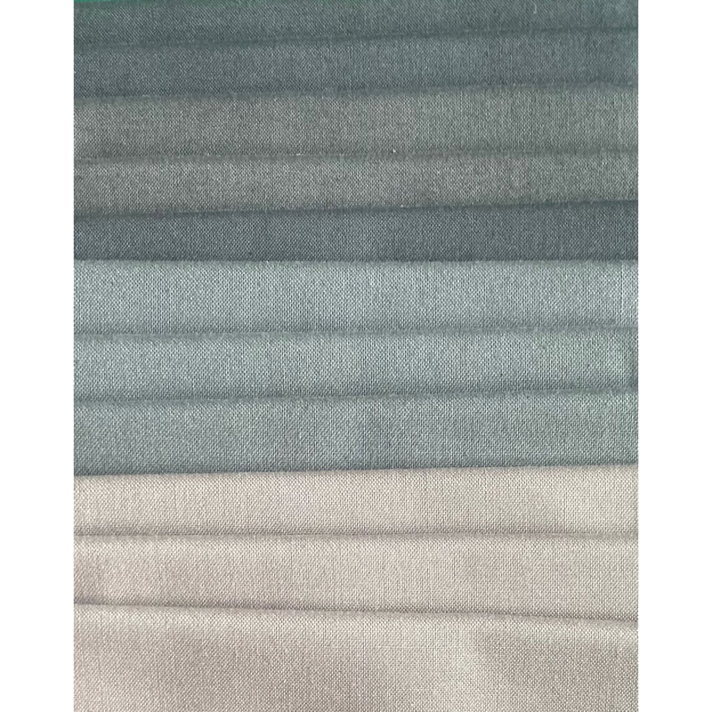 SPECIAL FAT QUARTER PACK #26 - Grey Solids - 10 fat Quarters
