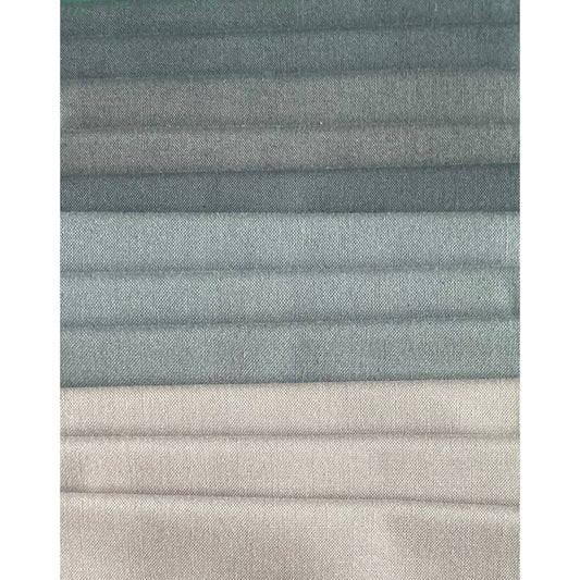 SPECIAL FAT QUARTER PACK #26 - Grey Solids - 10 fat Quarters