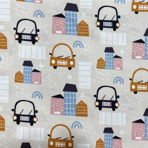 Houses and Cars - Multi - 2.6m length