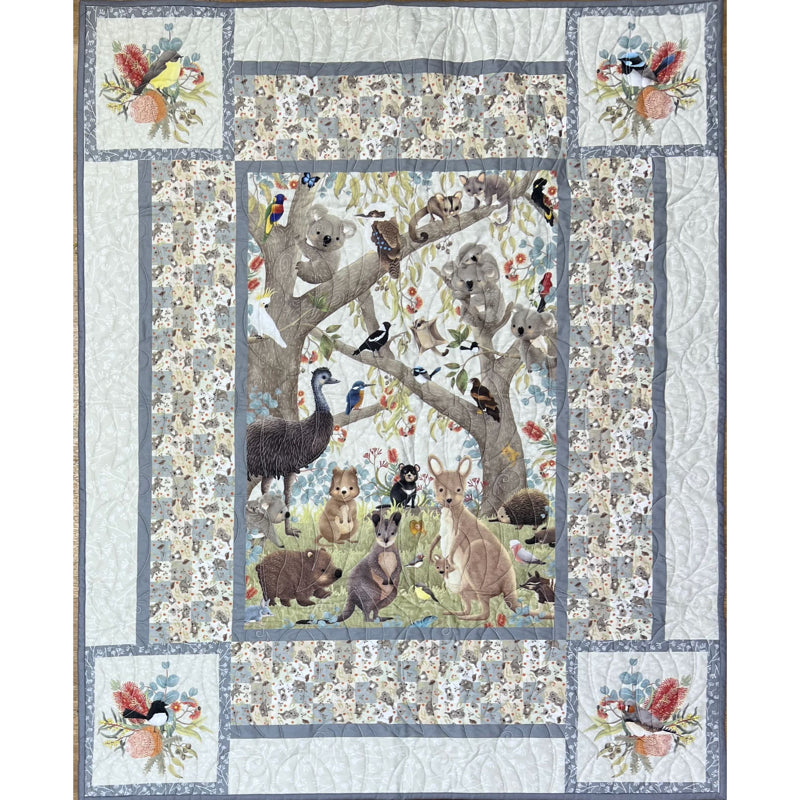 Bush Scene Panel Quilt - Pre Quilted - 33" x 41" (85cm x 105cm)