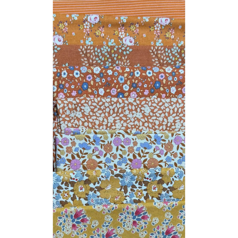 TILDA - SPECIAL FAT QUARTER PACK #03 - Yellow/Orange - 8 fat Quarters
