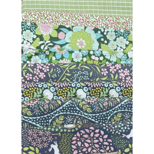 TILDA - SPECIAL FAT QUARTER PACK #06 - Green - 8 fat Quarters