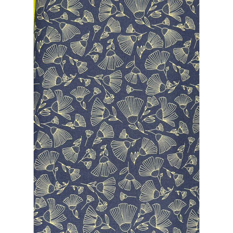 Midnight Flora - Navy - 5.5m length