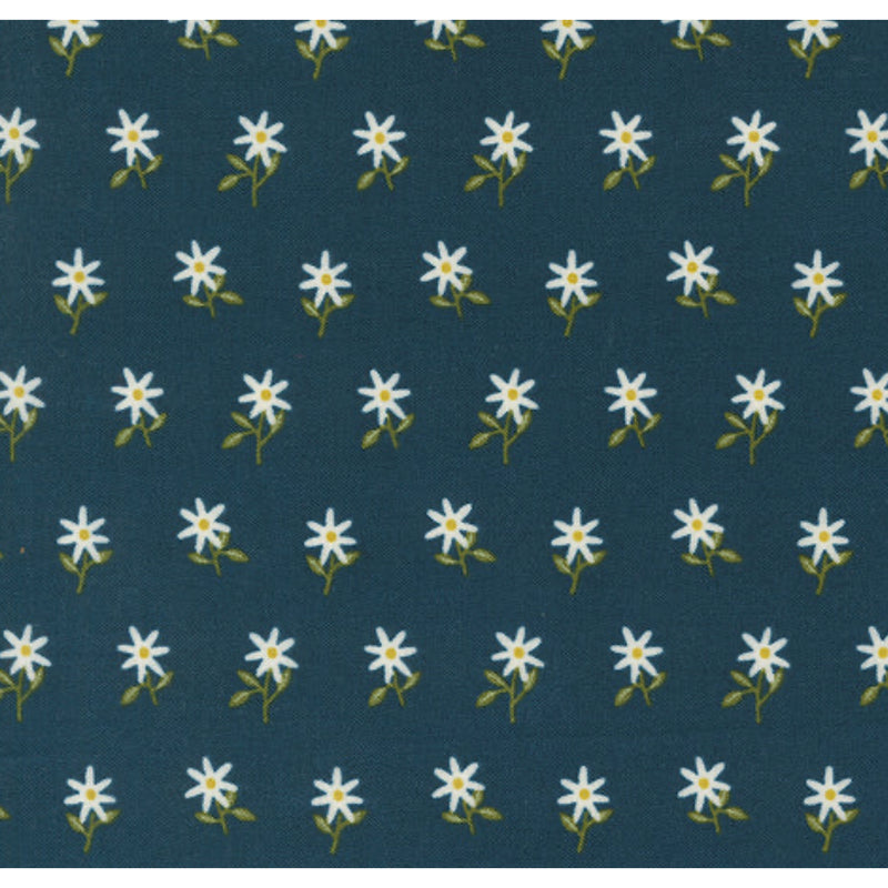Imaginary Flowers - Navy - 5m length