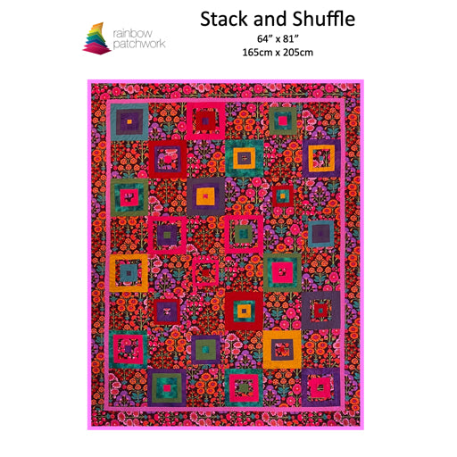 Stack and Shuffle - Blue Kaffe - 64" x 81" (160cm x 205cm)