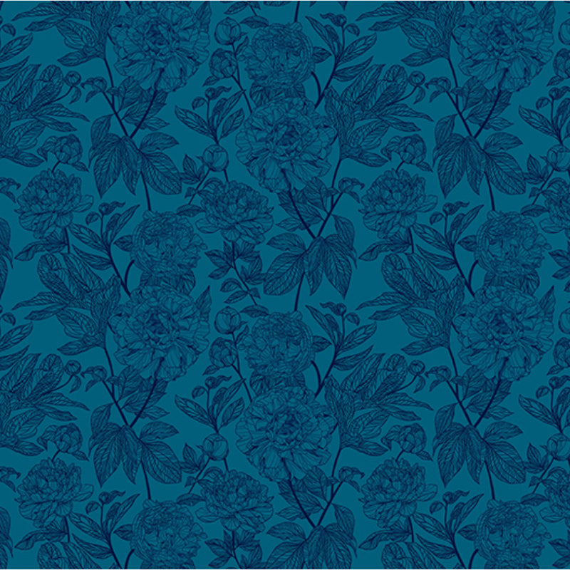Indelible - Peony in Ocean - AMT1003-47L - per 50cm length