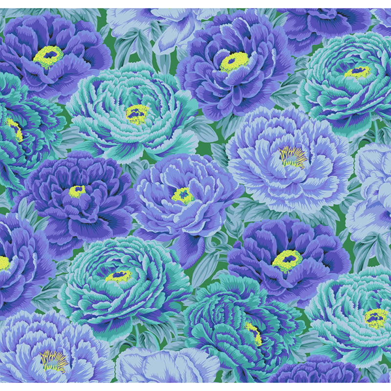 Kaffe Fassett Collective - Tibetan Peony Blue - PWPJ136 - per 50cm length