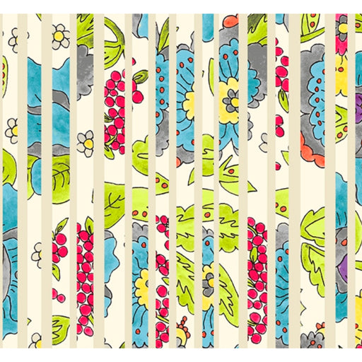 Happy Chance - Stripe Floral - 5m length