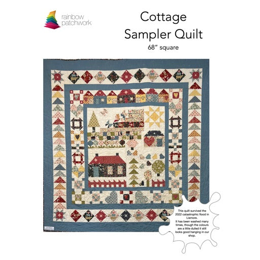 RP Cottage Sampler Quilt Pattern Booklet - 36 pages - 68” square