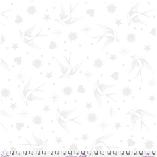 Tula Pink Fairy Flakes XL TP013Snowfall - Sateen Backing 108”- per metre length
