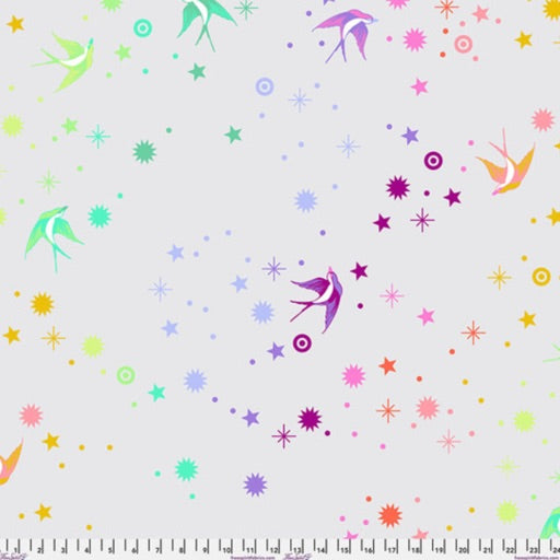 Tula Pink Fairy Dust XL TP011Whisper - Sateen Backing 108”- per metre length