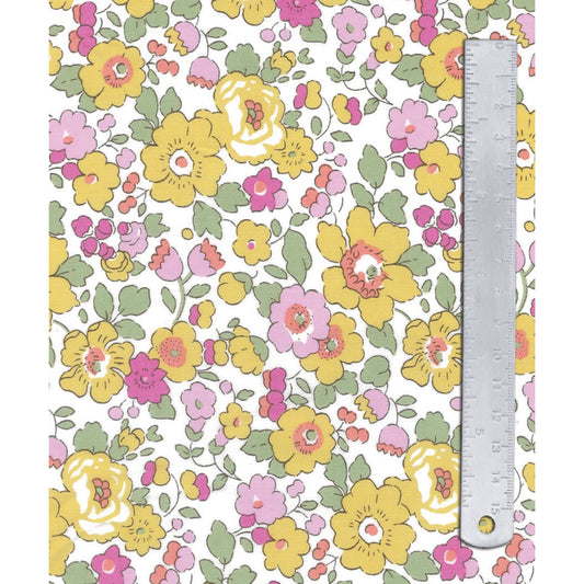 LIBERTY TANA LAWN - Betsy Baby Yellow - 1.8m x 140cm wide