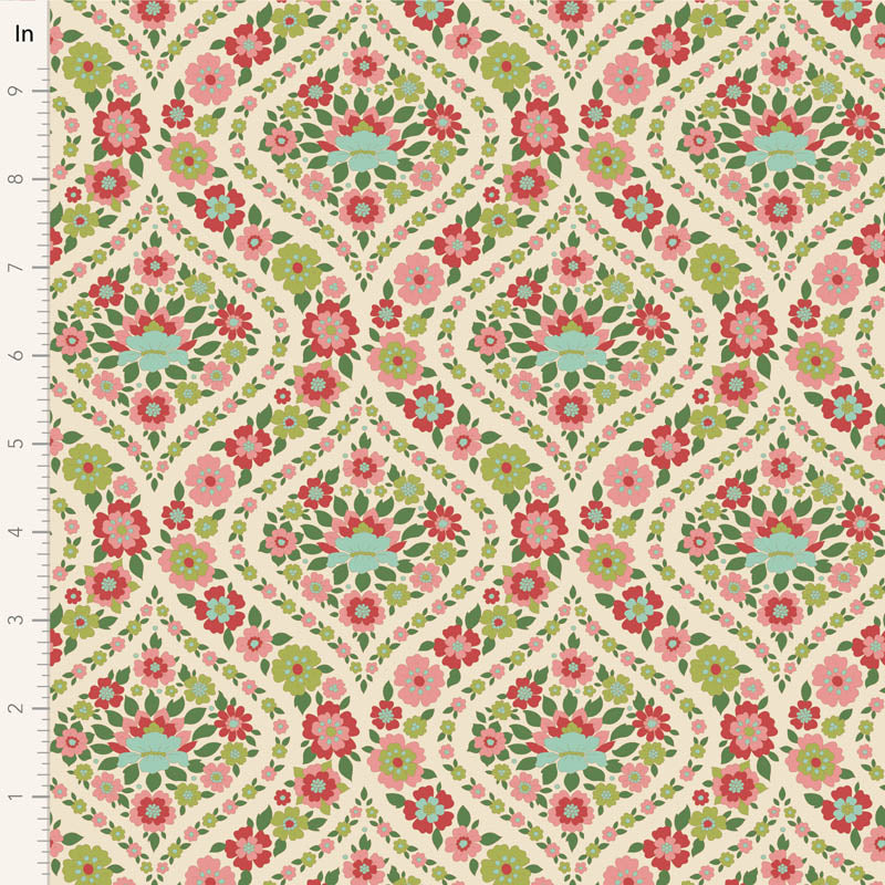 Tilda Wallflower - 100617 Bianca Green - A pre-cut 90cm piece