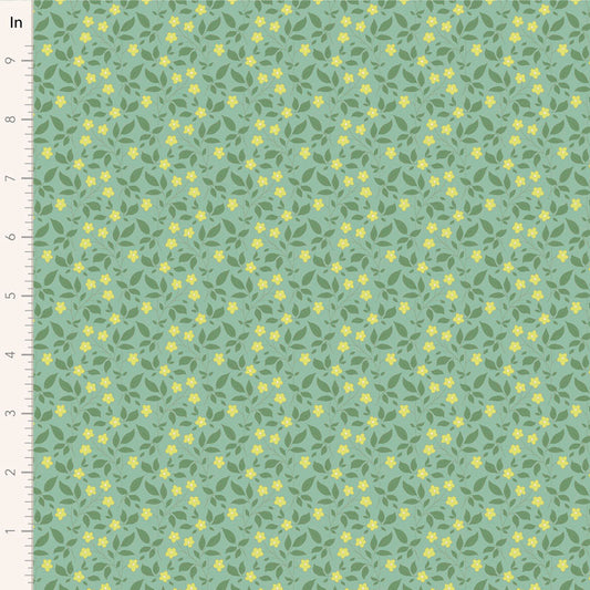 Tilda Sunday Brunch Tipsy Teal - 110115 - WAS $37 NOW $19 - pre-cut 1 metre piece
