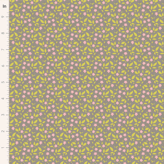 Tilda Sunday Brunch Tipsy Grey - 110118 - WAS $37 NOW $19 - pre-cut 1 metre piece