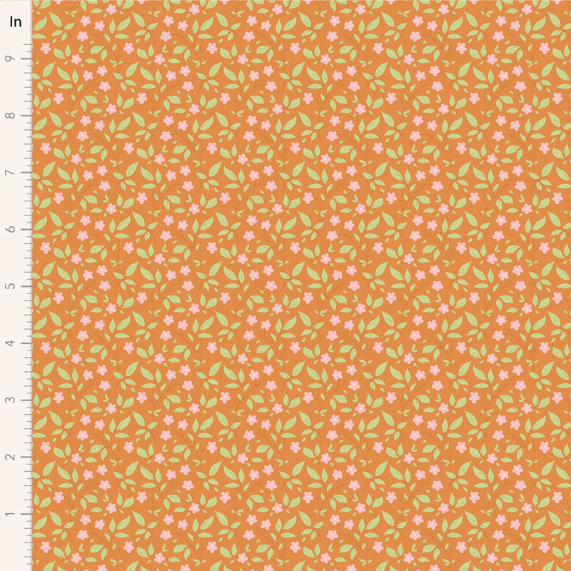 Tilda Sunday Brunch Tipsy Ginger - 110120 - WAS $37 NOW $19 - pre-cut 1 metre piece