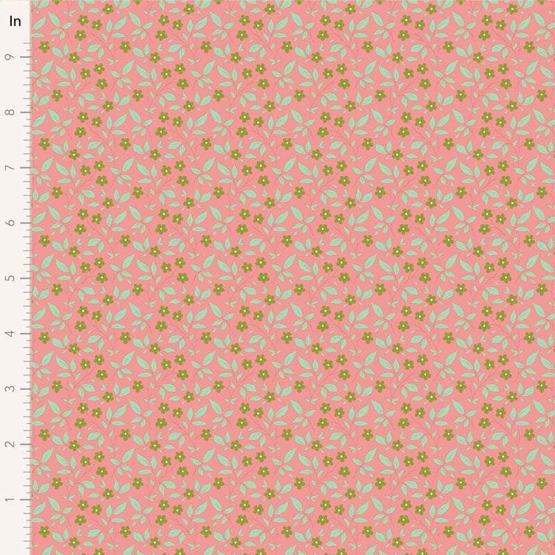 Tilda Sunday Brunch Tipsy Pink - 110121 - WAS $37 NOW $19 - pre-cut 1 metre piece