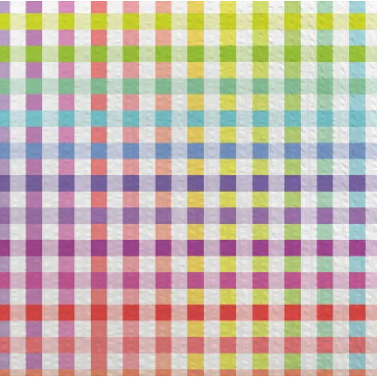 Gingham Seersucker Multi White - DV1207 - 140cm wide - per 50cm