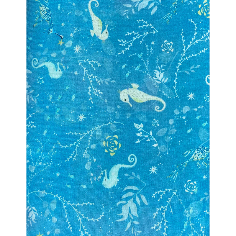 Sea Horses on Blue - 4.2 metre length