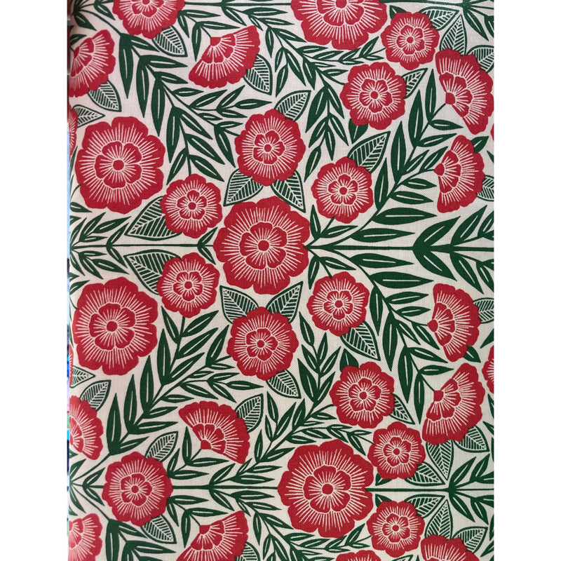 Flowers - red/green - 5m length