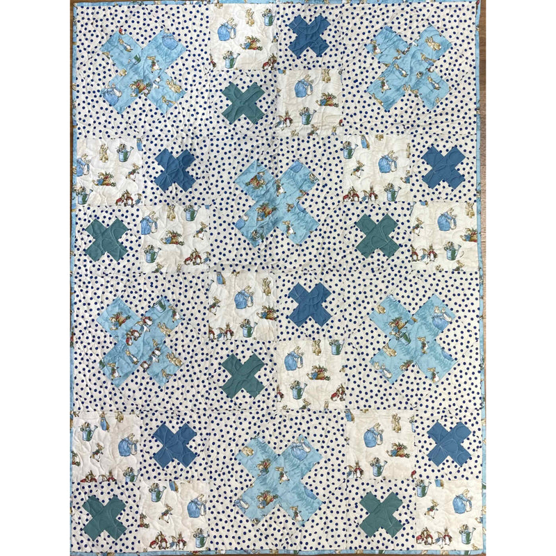 Handmade Peter Rabbit and Friends Cot Quilt  38" x 51" (96 × 130 cm)