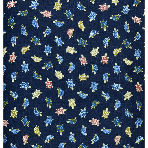 Japanese Turtles on Indigo - 4 metre length