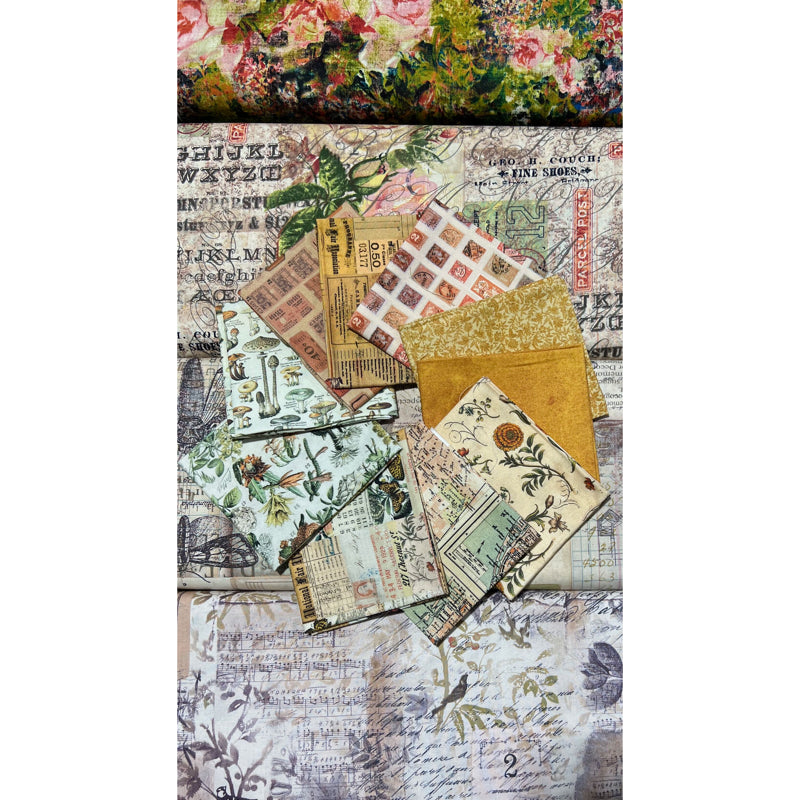 Tim Holtz - Eclectic Elements Yellow Palette - 10 fat quarters