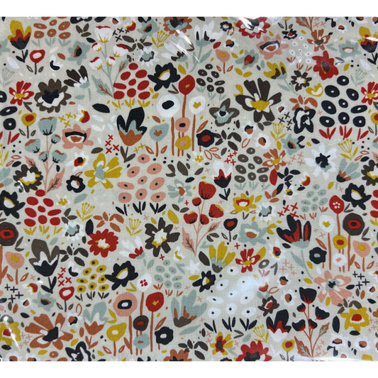 Dawn on the Prairie cream - Multi Floral - 5m length