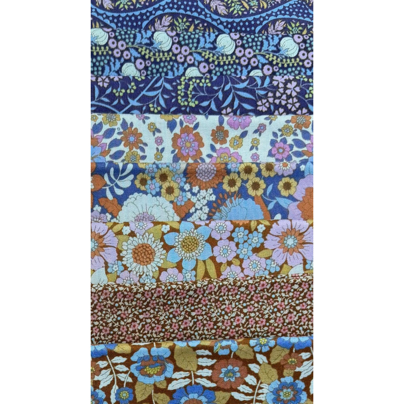 TILDA - SPECIAL FAT QUARTER PACK #01 - Mauve/Tan - 8 fat Quarters