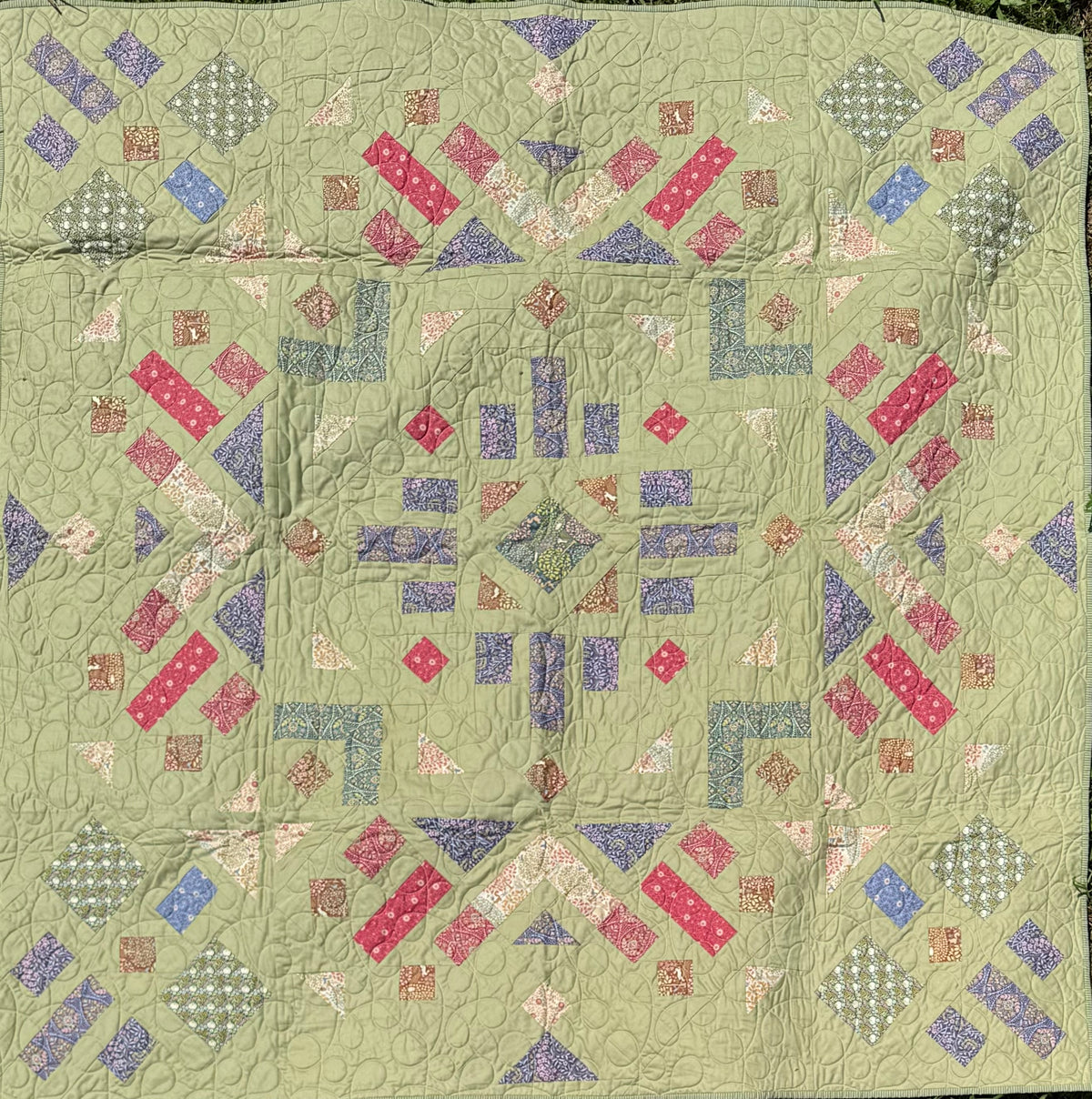 Handmade Tilda Patchwork Throw Quilt 60" x 60" (152 × 152 cm)