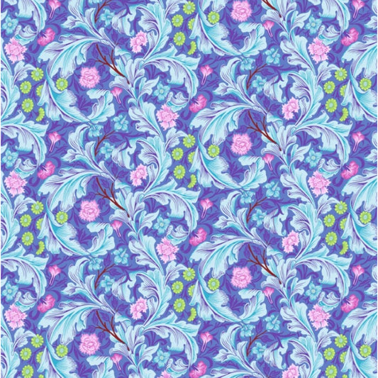 Kaffe X Morris and Co Leicester Cobolt  QBKW002Cobolt  - Sateen Wideback 108"- per metre length (Copy)