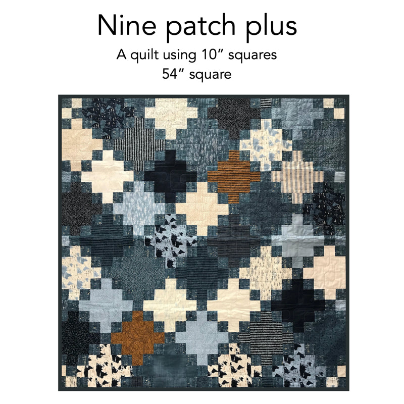 Nine Patch Plus Quilt Pattern (PDF - This is a digital download)