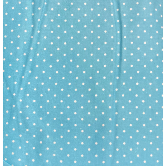Cosy Cotton Flannel Blue Spot - 4.4m length