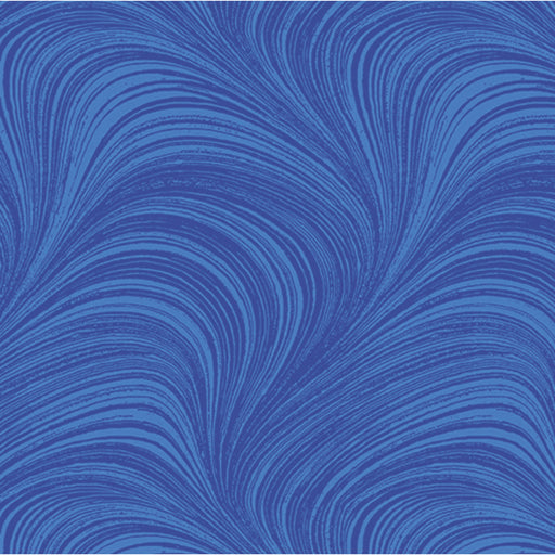 Wideback Wave Texture - Medium Blue - 2966W-52 - per metre length